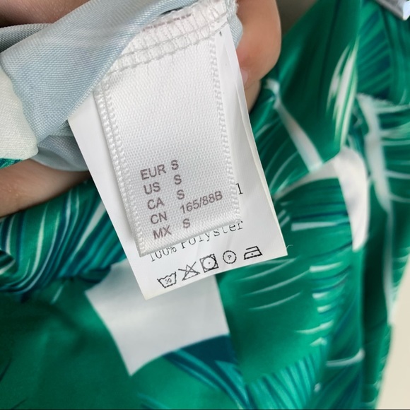 Vintage Palm Leaf Full A-Line Midi Skirt - Picture 5 of 9